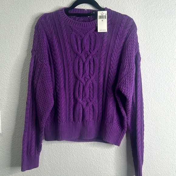 Lauren Ralph Lauren black label cable knit sweater size XlArge new - Picture 3 of 11